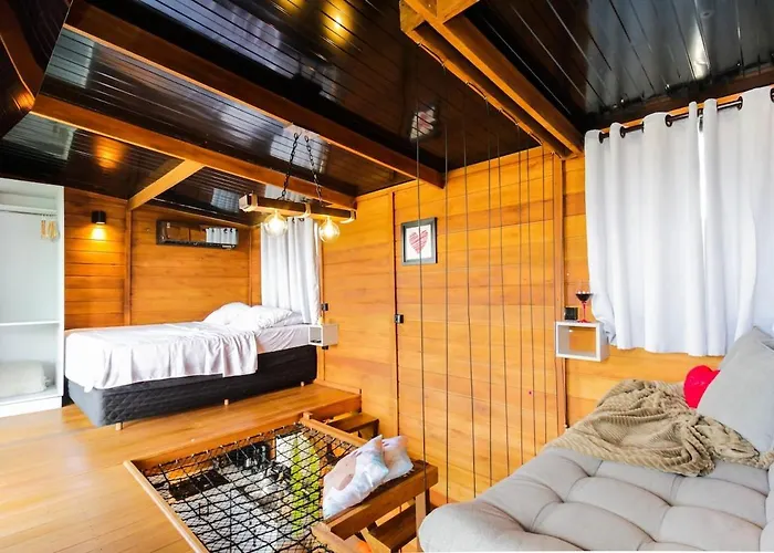 Cabana romântica com hidro e conforto
